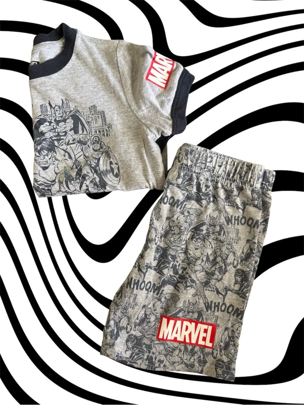 Marvel Grey and BlueKids Tee & Shorts Set